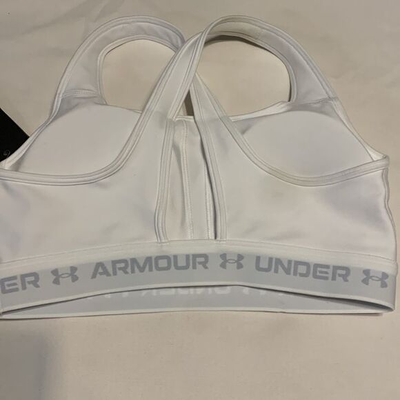 Under Armour Size Large cross back white bra/medium support - Picture 5 of 12